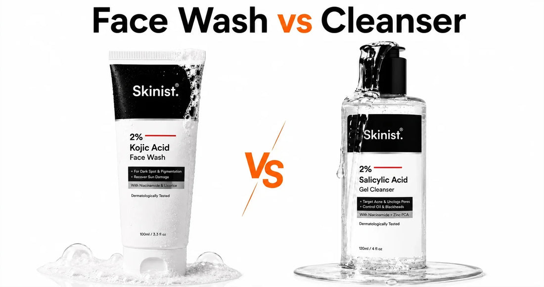 Face Wash vs Cleanser