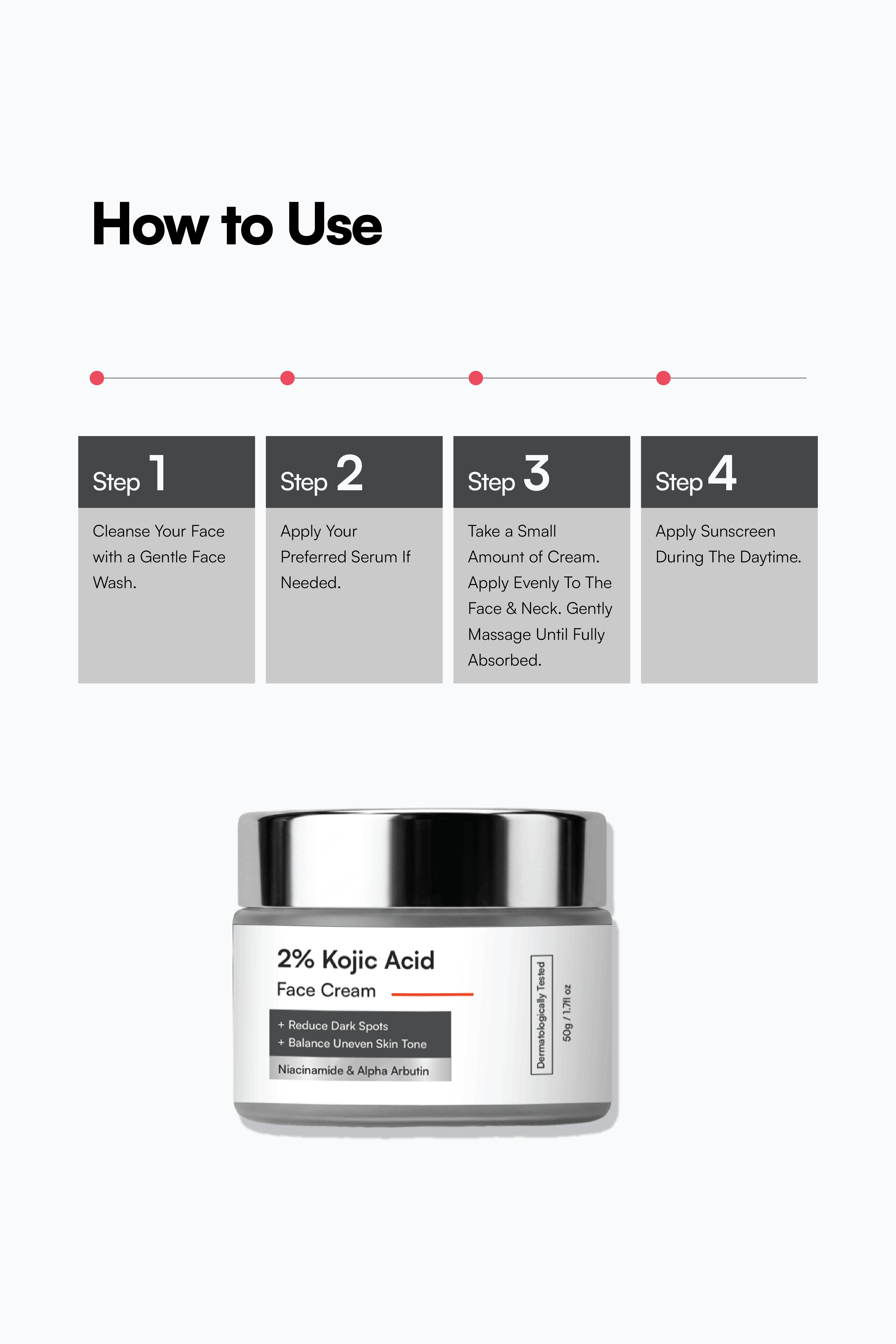 Kojic Acid Face Cream How to Use