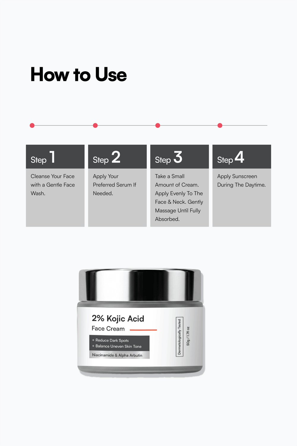 Kojic Acid Face Cream How to Use