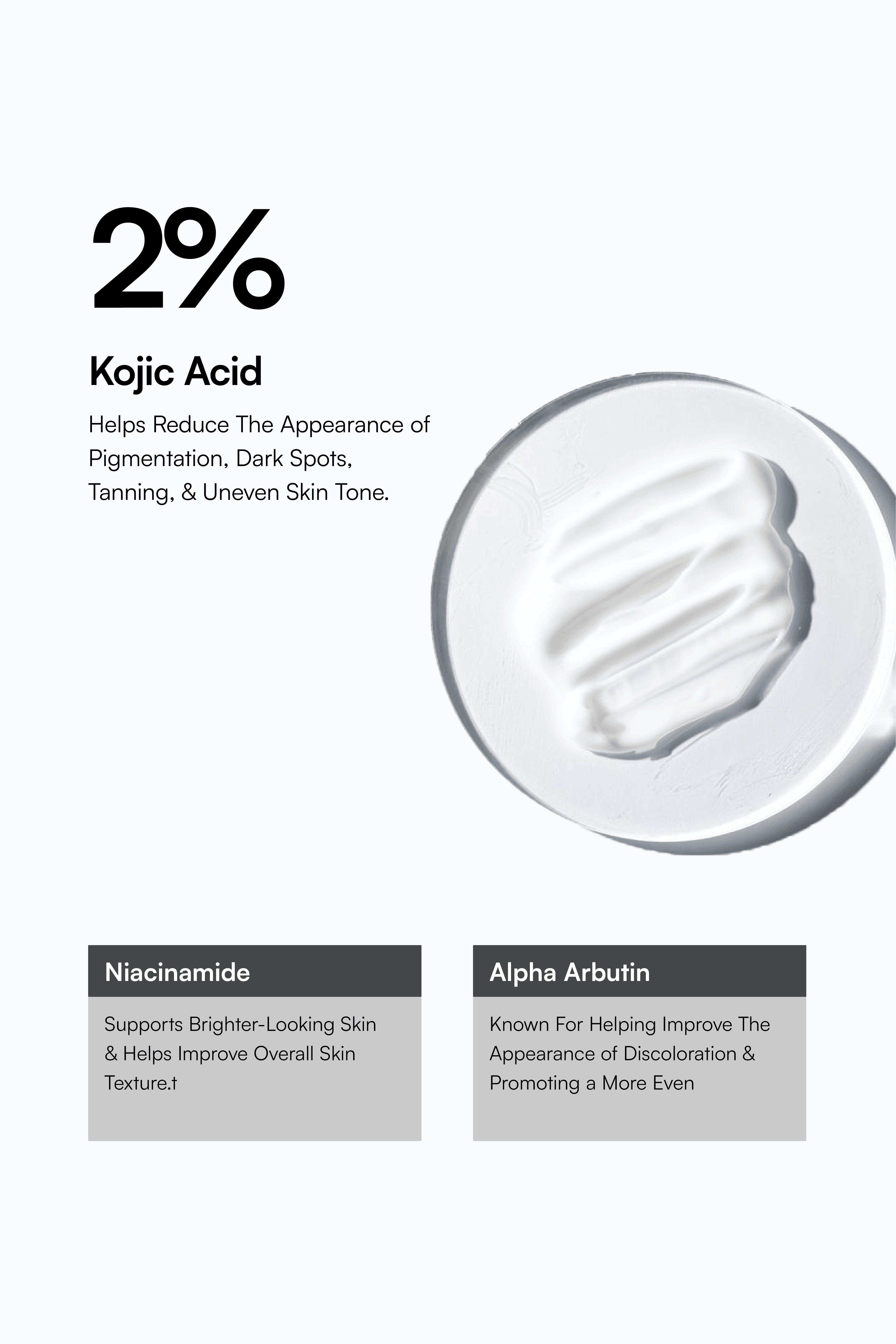 Kojic Acid Face Cream Key Ingredients