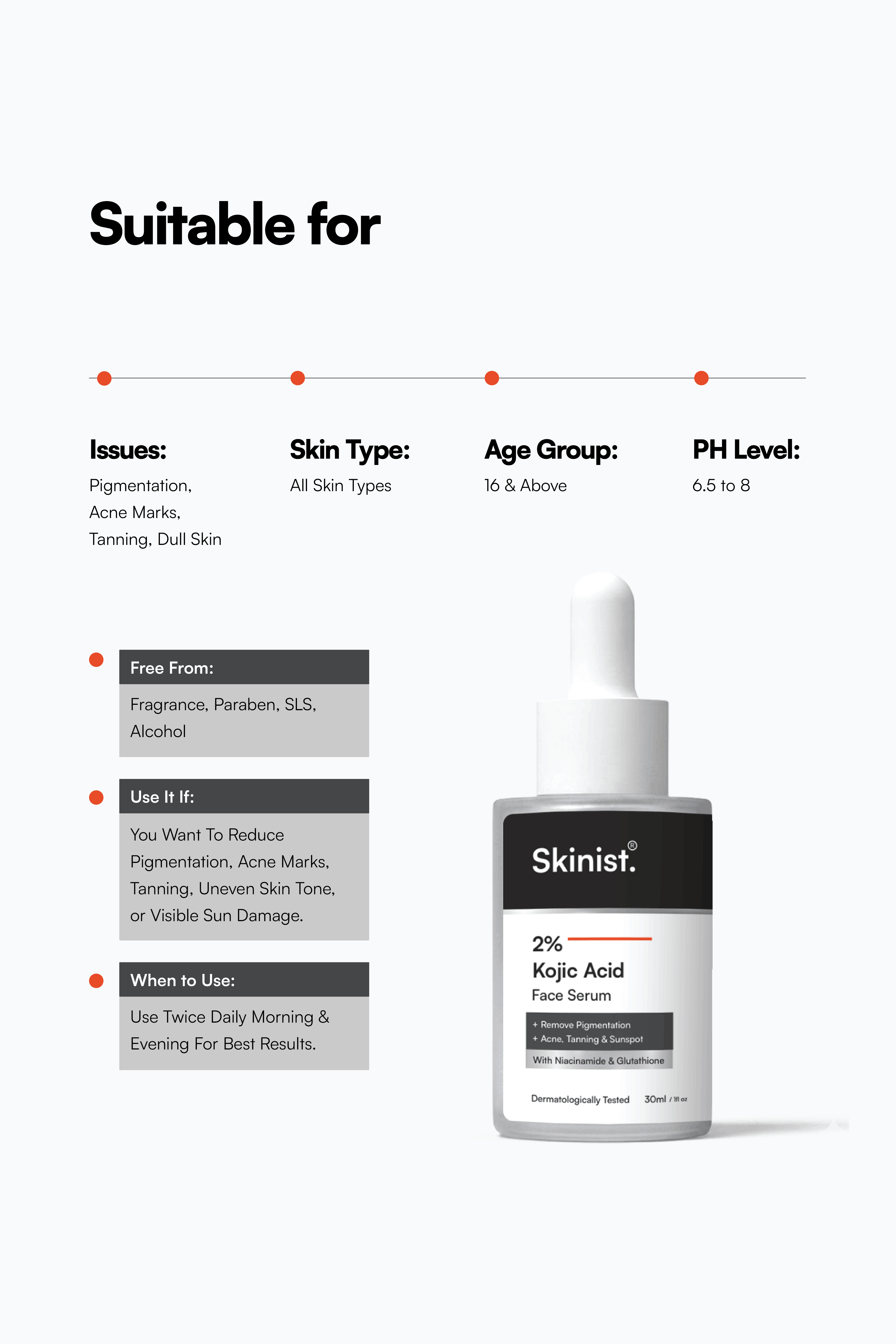 Kojic Acid Serum Suitable For
