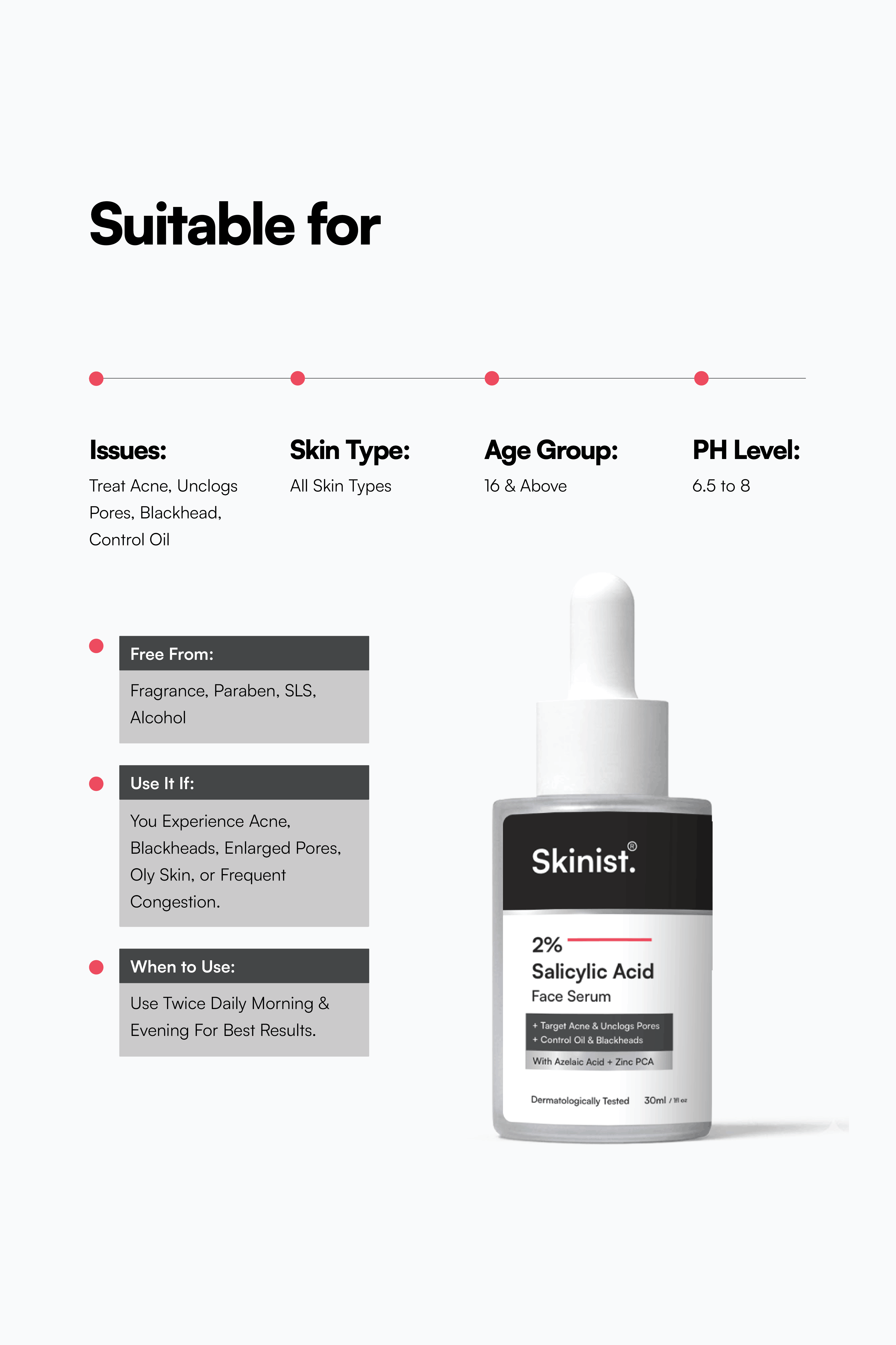 Salicylic Acid Serum Suitable For